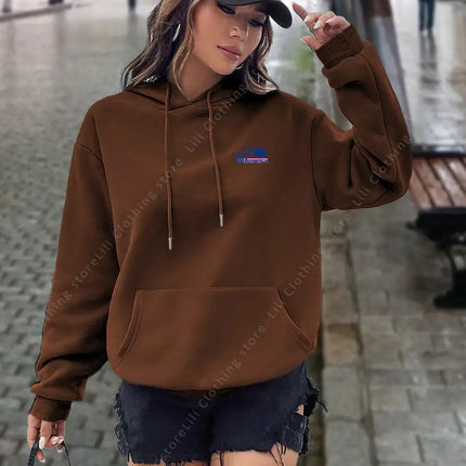 North America letter Print Hoodies Women tops Sweatshirt Aesthetic Hooded Shirt pink designer Luxury clothing Woman y2k clothes
