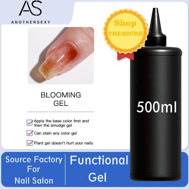 AS 500ml High Quality Nail Art Soak Off UV/LED No Wipe Top Coat Gel Polish Base Coat Without Sticky Layer Tempered TopCoat