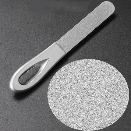 Stainless Steel Diamond Grit Nail File for Hard Thick Nails Durable Hypoallergenic Manicure Pedicure Tool Reusable Finger Toe Ca 2026
