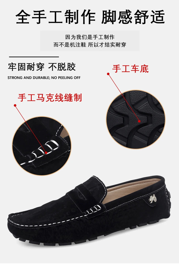 Scarpe Italiane Formali da Uomo, Mocassini in Pelle Fatti a Mano, Scarpe Casual da Guida, Slip-on di Lusso Comodi per Uomo