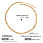 Uworld Simple Classic Zircon Serpentine Necklace 18K Gold Color Plated Stainless Steel Serpentine Chain Stackable Chain Women's PlatiNum