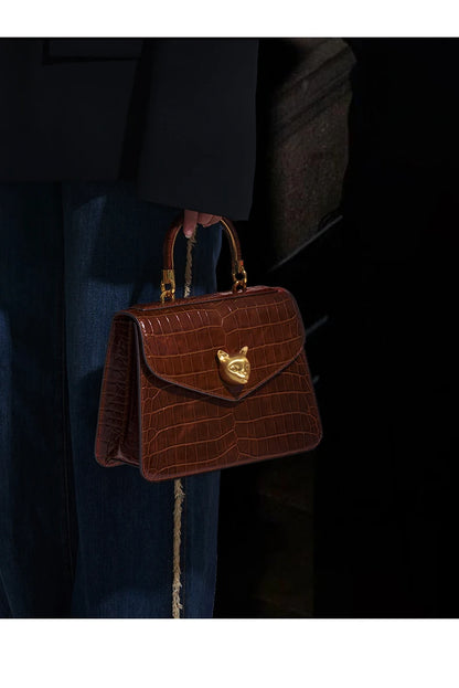 2025 BAFELLI CAT DONNA NUOVA PATTERN CROCODILE IN PELLE FASHION BORSA STYLISH BUSINESS FEMALE IN PELLE BRAND DI LUSSO OL PURSE