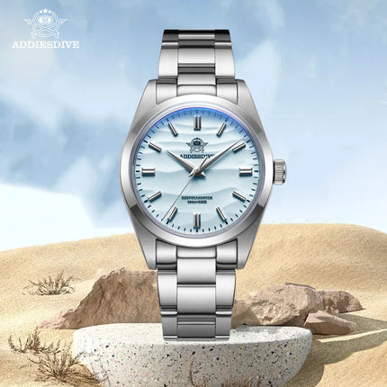 ADDIESDIVE 2030 36mm Men's Fashion Watch 10Bar Diver Bubble Mirror Glass 316L Stainless Steel Quartz Watches Relogio Masculino