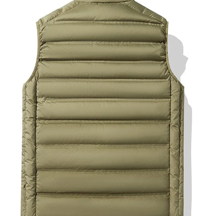 90%White Duck Down Winter Couple Vest Sleeveless Puffer Jacket Graphene Liner Stand Collar Warm Down Gilet Coats Big Size 8XL