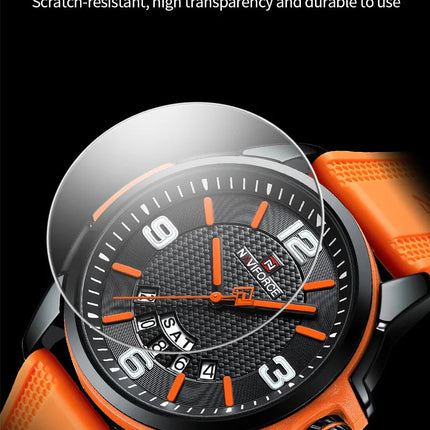 NAVIFORCE Creativo cinturino in TPU orologio da polso maschile moda sportiva 3ATM quarzo impermeabile giorno e data display orologi da uomo Reloj Hombre platinumshop