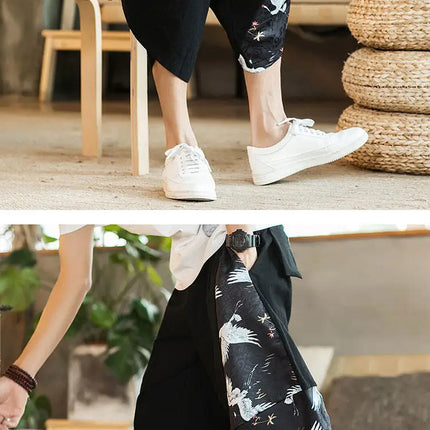 Pantaloncini Estivi da Spiaggia per Uomo, Nuova Stampa Hawaiana, Comodi Pantaloni a Tre Quarti in Cotone Traspirante, Moda Casual Maschile