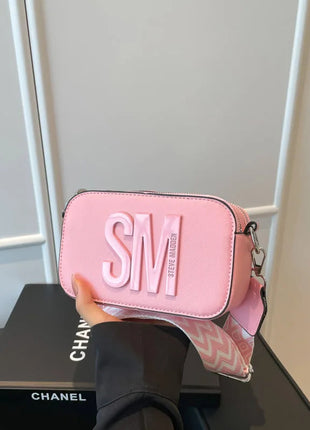 Cross-Border Style Camera Bag Fashionable Retro Women's Shoulder Slant Bag Small Square Bag Street Trend PU Material PlatiNum