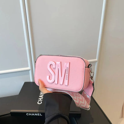 Cross-Border Style Camera Bag Fashionable Retro Women's Shoulder Slant Bag Small Square Bag Street Trend PU Material PlatiNum