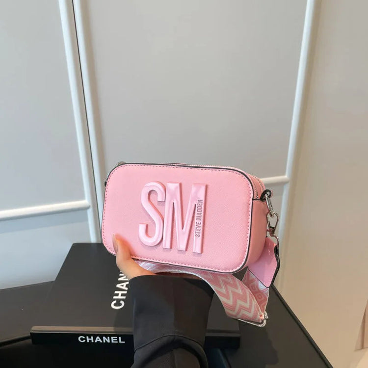 Cross-Border Style Camera Bag Fashionable Retro Women's Shoulder Slant Bag Small Square Bag Street Trend PU Material PlatiNum