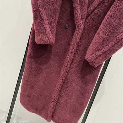Max Teddy Coat 62% Alpaca 26% Wool 12% Silk Coat Winter Thicken Women's Coat