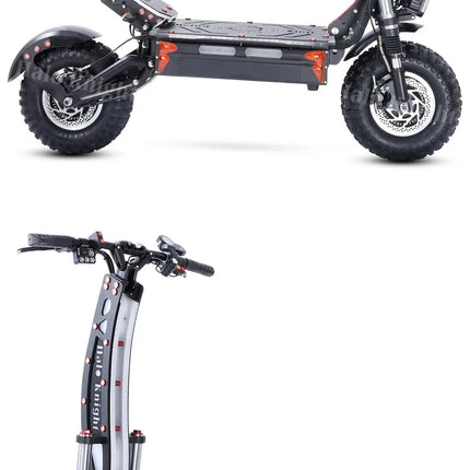 Halo Knight T107Max Scooter elettrico per adulti 14 pollici Off road Pneumatici E-Scooter per uomo 4000W 72V 50 AH Pieghevole City EScooter