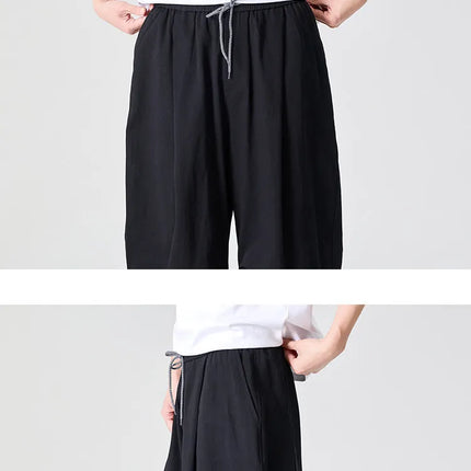 Pantaloni Casual da Uomo Primaverili in Offerta, a Vita Alta, Comodi, Stile Semplice, Tinta Unita, Vestibilità Larga, in Cotone, Gamba Dritta