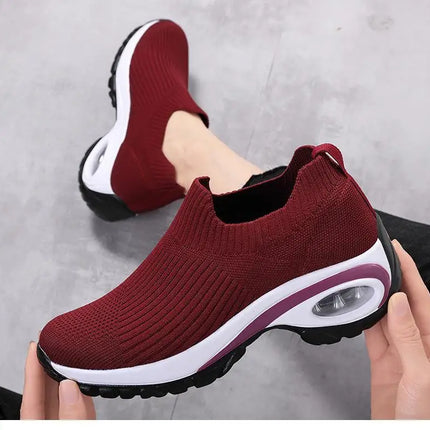 Nuove Scarpe Sportive Casual da Donna Estate 2024, Sneakers con Zeppa e Piattaforma, Scarpe Vulcanizzate Traspiranti per Signore