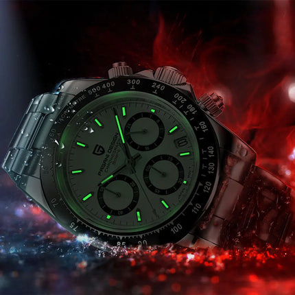 PAGANI DESIGN V2 Orologio da uomo al quarzo con movimento VK63, vetro zaffiro, acciaio inossidabile, impermeabile fino a 100 m, orologio sportivo da uomo PD1644