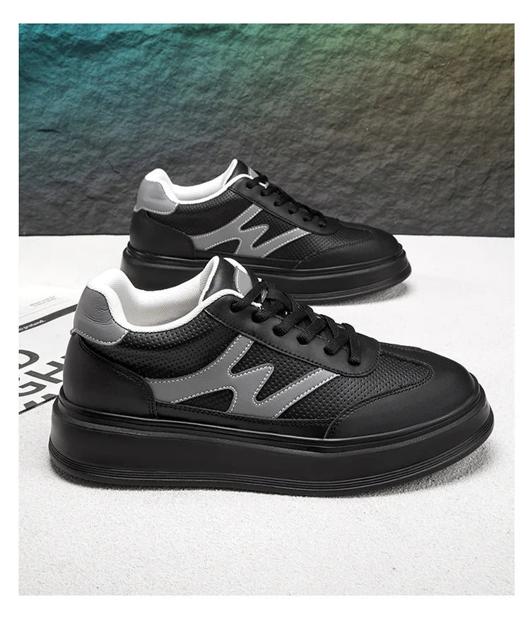 Hot selling Breathable Thick soled Trendy waterproof Durable Casual height increasing shoes Increase by 6 centimeters