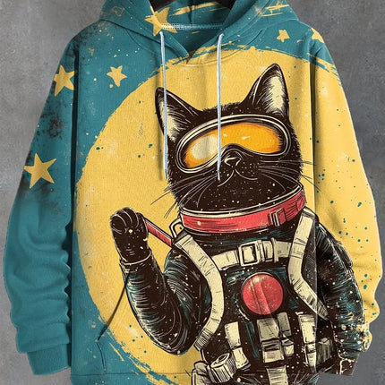 Cartoon Graffiti Cat Pattren Unisex Hoodies Sweatshirt 3D Print Men/Women Tracksuit Coat Harajuku Hoodie Pullover Men's Clothing