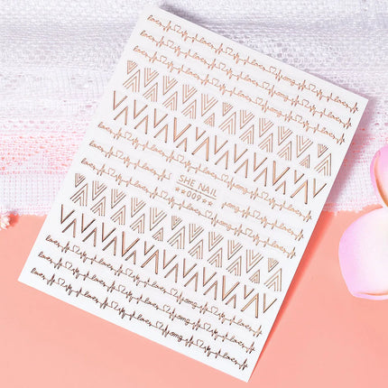 1PC 26-English Alphabet Number 3D Self-adhesive Nail Art Decal Sticker Word Small Letter Nail Decals Sticker Manicure Decoration