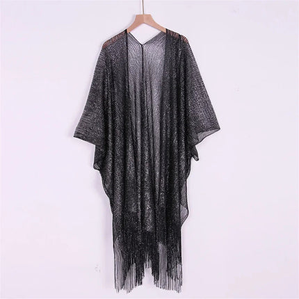 Nappa Oro Bikini Cover Up Abito da spiaggia sexy Tuniche per le donne Beachwear Nuova estate Vedere attraverso il costume da bagno Cover-up Caftano platinumshop