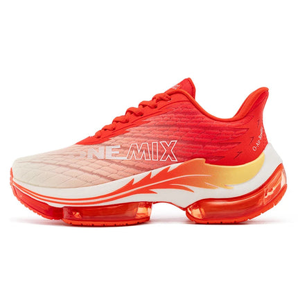 Scarpe da corsa da uomo ONEMIX rimbalzo ammortizzante scarpe sportive da corsa all'aperto traspiranti scarpe da ginnastica da uomo con aumento dell'altezza 6-7cm PlatiNum