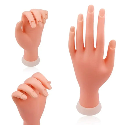Nail Art Training Fake Hand Display False Tips UV Gel Polish Painting Tools Manicure  Practice Model 2028