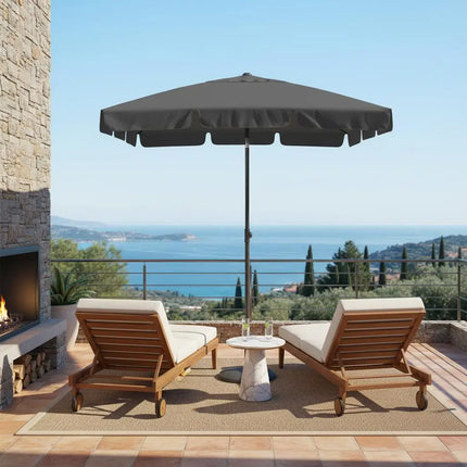 Anthracite beach umbrella 180x120 cm