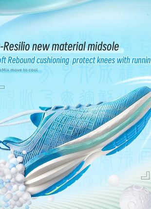 ONEMIX Scarpe da corsa da uomo in stile cinese Traspirante Carattere di moda Vamp Cuscino d'aria Scarpe sportive Scarpe da ginnastica da passeggio all'aperto PlatiNum
