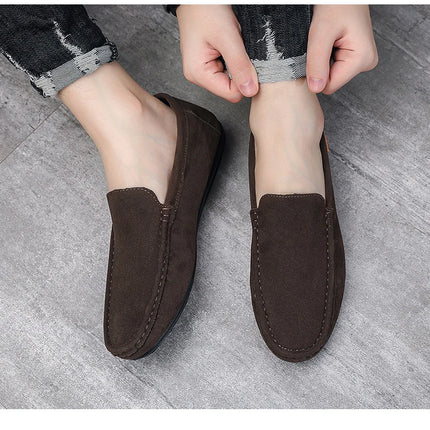 Scarpe Slip-On Artigianali in Vera Pelle per Uomo - Mocassini Casual Formali Traspiranti e Comodi con Suola in Gomma