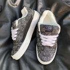 Black Gray Low-top Thick Shoe Tongue Skateboard Shoes Large Size Men Women Couple Versatile Sports Trend Versatile Board Shoes
