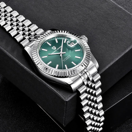 PAGANI DESIGN Luxury Men's Automatic Mechanical Watch Top Sapphire Stainless Steel 100m Waterproof Business Leisure Watch
