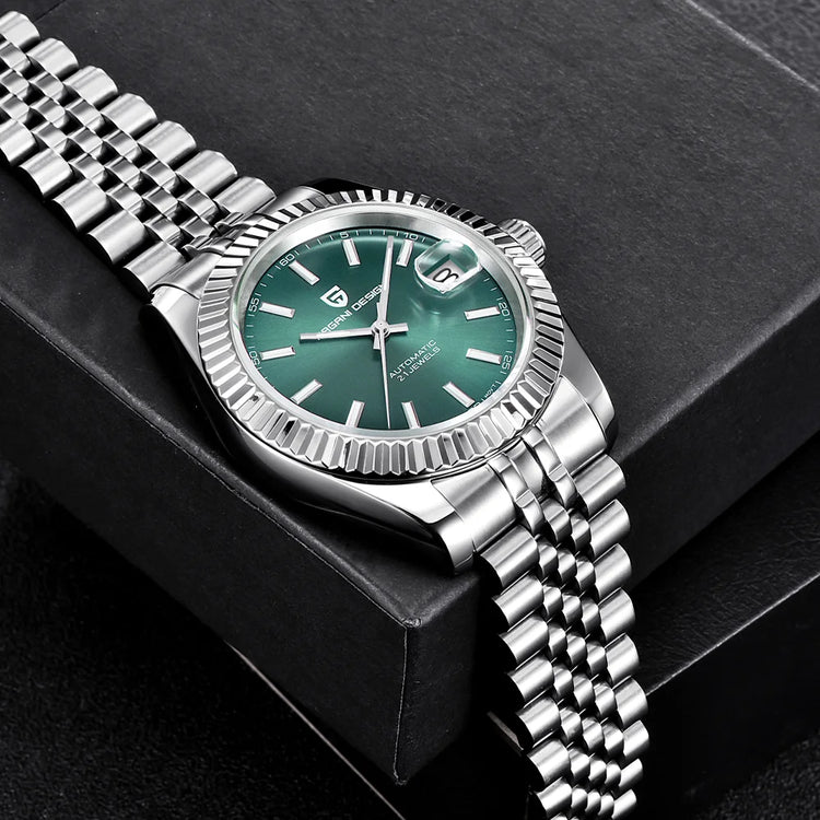 PAGANI DESIGN Luxury Men's Automatic Mechanical Watch Top Sapphire Stainless Steel 100m Waterproof Business Leisure Watch