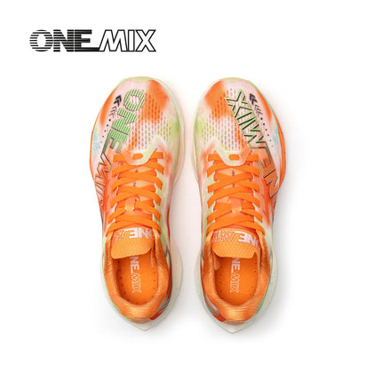 Scarpe da Corsa ONEMIX Marathon con Piastra in Carbonio, Supporto Professionale Stabile, Ammortizzazione, Ultra-leggere e Reattive per Uomo PlatiNum