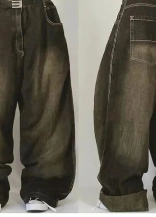 Nuovi Jeans Baggy Oversize con Ricamo a Motivo Tigre, Stile Y2K, Gotico, Harajuku, Hip Hop, Pantaloni Larghi Casual Femminili