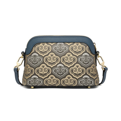 Limited Hot Chinese Style Cow Leather Women Messenger Bag Soft Skin Soft Embroidery Crossbody Bags Purses Royal Stylish #SC1600