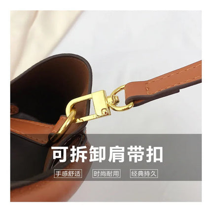 Advanced fashion bag for women 2025 new casual women's bag, large capacity bucket bag, shoulder bag, diagonal cross bag PlatiNum