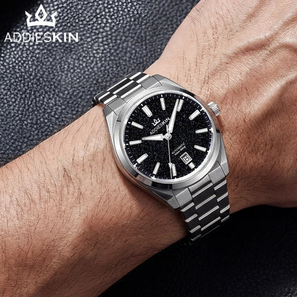 AddiesKIN Men Watch BGW9 Luminous Blue Goldstone Dial Sapphire Glass 20Bar Waterproof Japan 9015 K010 Automatic Mechanical Watch