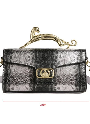 New Ladies Metal Buckle Simple Fashion Shoulder Bag Party Commuting Bag Women Luxury Brand Design PU Leather Bag PlatiNum