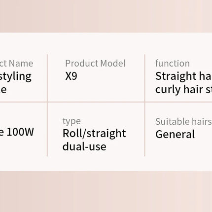Professional 6 in 1 Cold Hot Air Styling Brush Hair Dryer Curling Iron Straightener Flat Iron 1700W Fast Dry Voluminous Waves