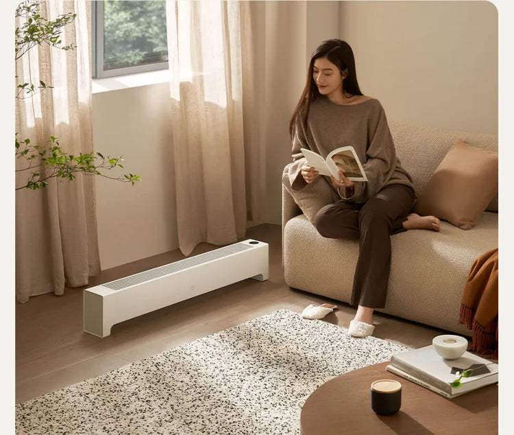 MIJIA Graphene Baseboard Heaters 2nd,Constant Temperature,5S Rapid Heating,2200W Timer Setting,CN Version With Adapter