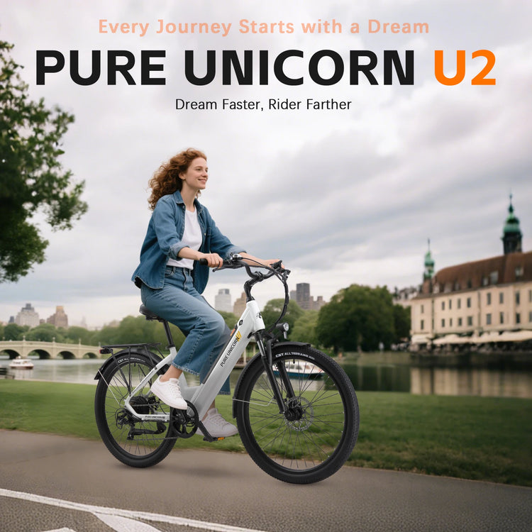 PURE UNICORN U2 Bicicletta Elettrica 48V 750W, 45km/h, E-bike per Adulti, 12.8Ah, Bici Elettrica da Città Economica per Donna, Spedizione Gratuita