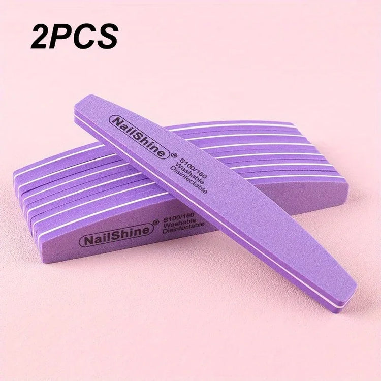 2/5/10PCS Professional Double-sided Nail File Block Colorful Sponge Nail Polish Buffing Sanding Buffer Strip Polishing Pedicure 2028