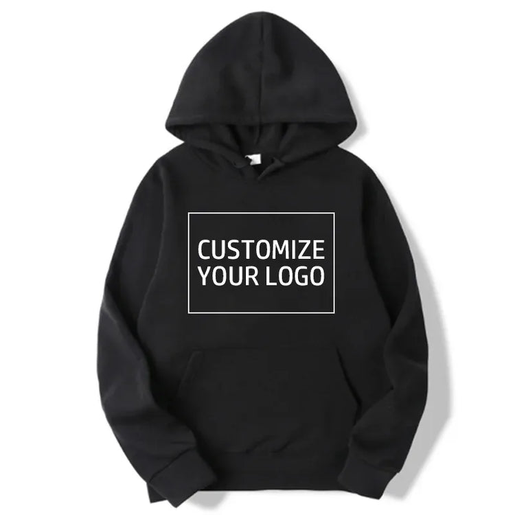 Diy Your Own Design Print Pattern Customize Autumn Long Sleeve Hoodies Solid Color Women Fashion 10 Colors Tops