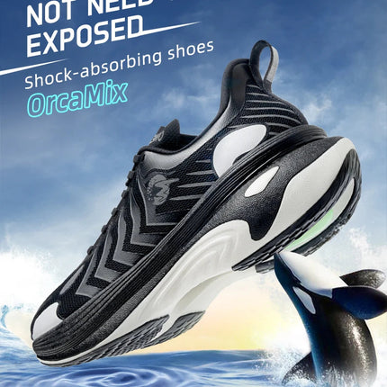 ONEMIX Orca Uomo Ammortizzazione Scarpe da corsa Allenamento Scarpe sportive da atletica all'aperto Scarpe da ginnastica invernali da uomo antiscivolo resistenti all'usura PlatiNum