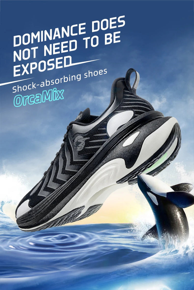 ONEMIX Orca Uomo Ammortizzazione Scarpe da corsa Allenamento Scarpe sportive da atletica all'aperto Scarpe da ginnastica invernali da uomo antiscivolo resistenti all'usura PlatiNum