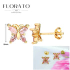 Lussuosa geometria 925 orecchio in argento sterling Ago rosa serie zircone orecchini a cerchio pendenti dolce moda regali di gioielli da sposa platinumshop