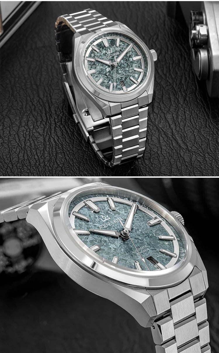 AddiesKIN K006 Men Watch Sapphire Glass BGW9 Luminous 20Bar Waterproof Ice Crystal Titanium Dial 9015 Mechanical Automatic Watch