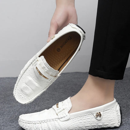 Scarpe Italiane Formali da Uomo, Mocassini in Pelle Fatti a Mano, Scarpe Casual Eleganti Slip-on, Comode Calzature di Lusso per Uomo