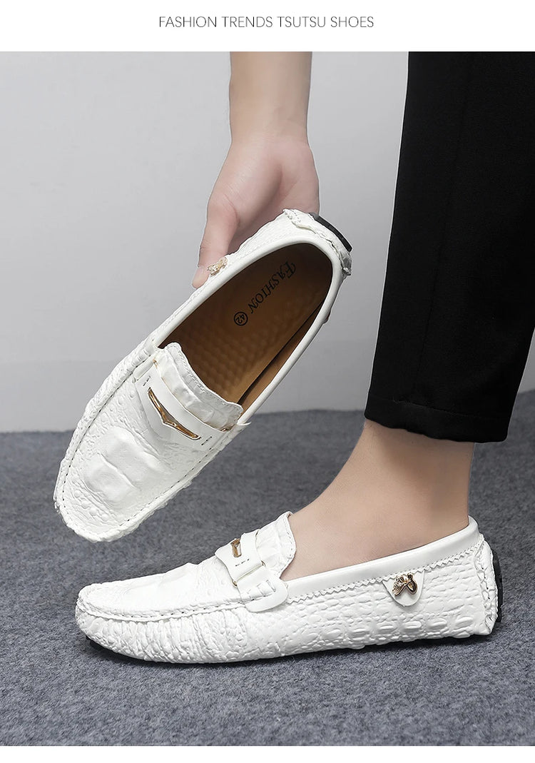 Scarpe Italiane Formali da Uomo, Mocassini in Pelle Fatti a Mano, Scarpe Casual Eleganti Slip-on, Comode Calzature di Lusso per Uomo