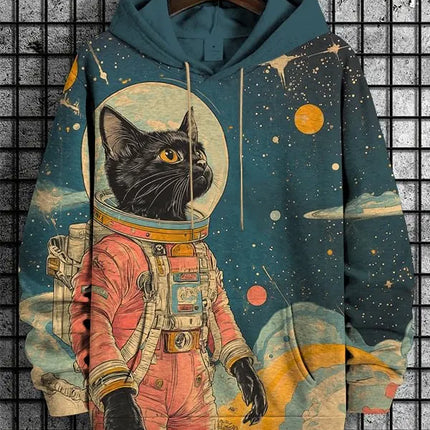 Cartoon Graffiti Cat Pattren Unisex Hoodies Sweatshirt 3D Print Men/Women Tracksuit Coat Harajuku Hoodie Pullover Men's Clothing