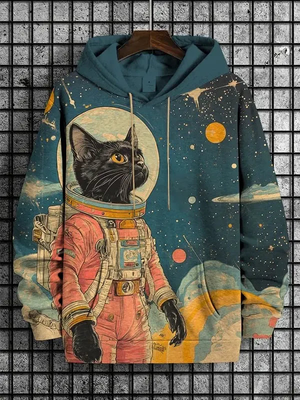 Cartoon Graffiti Cat Pattren Unisex Hoodies Sweatshirt 3D Print Men/Women Tracksuit Coat Harajuku Hoodie Pullover Men's Clothing