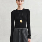 Round Neck-Black / S